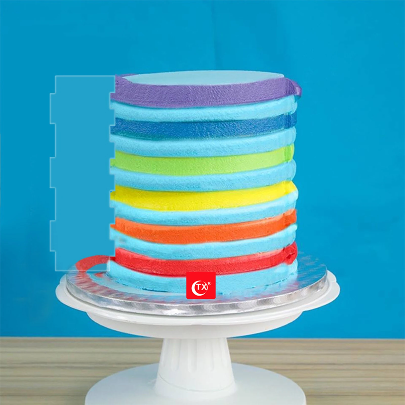 12 дюймов акриловый торт скребок полоски с боковой мусс соблазнительный крем