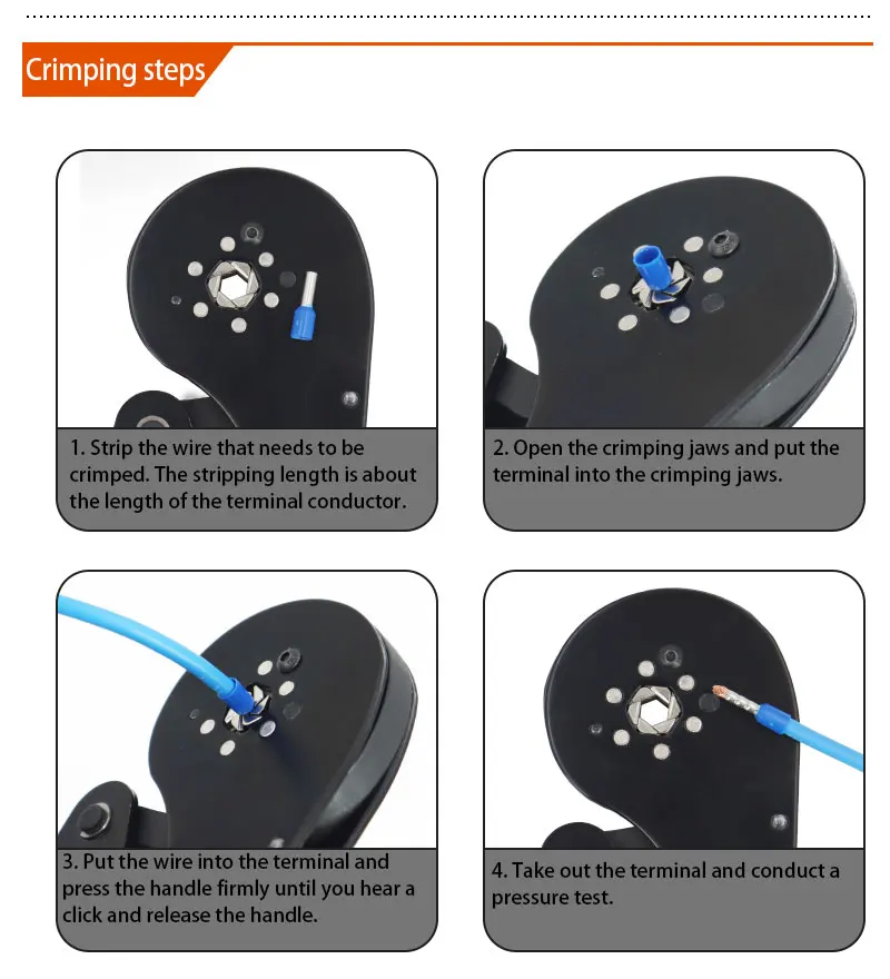 

Crimping tools pliers YE 16-6 0.08-16mm2 electrical tubular terminals box mini clamp Self-adjusting tool set crimp tools