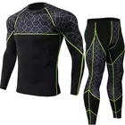 Комплект мужского термобелья с флисовой подкладкой, зимние теплые кальсоны и рубашка для езды на мотоцикле и лыжах, базовый слой, костюм для бега
