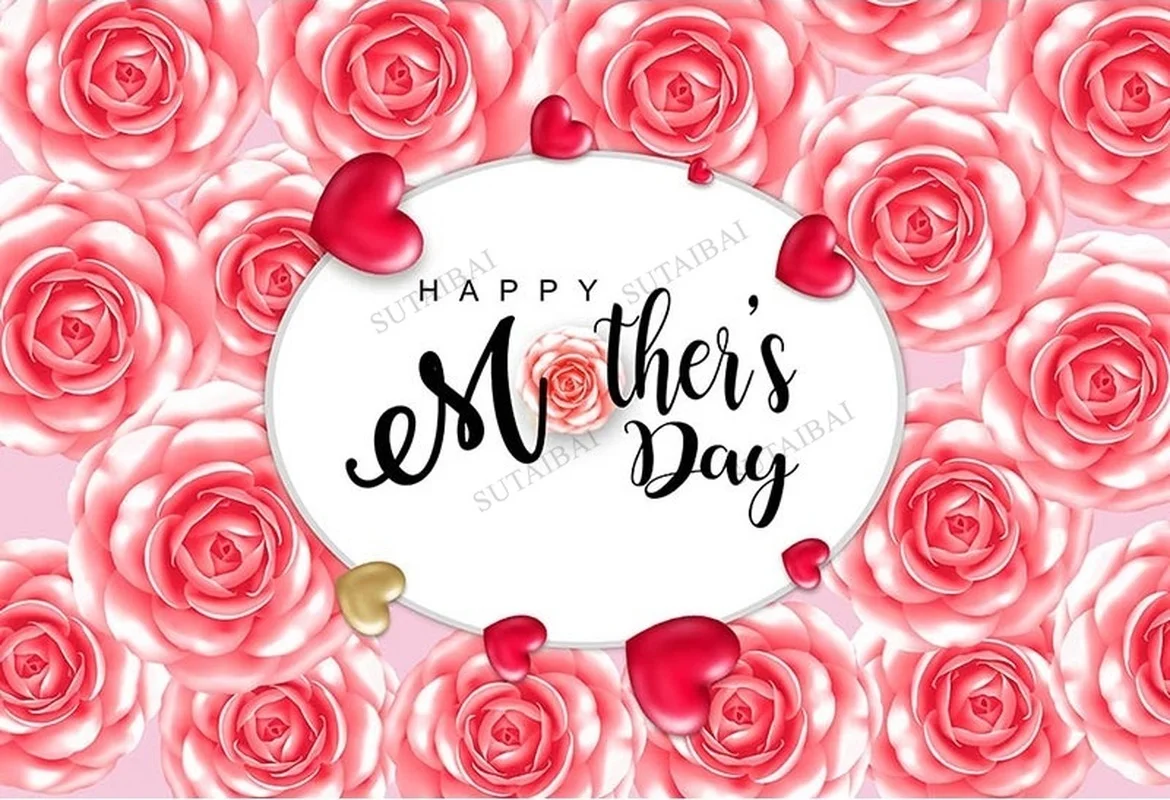 

Mother's Day Backdrop For Photography Rose Flower Photo Background Mother Love Mom Photographic Backdrops For Photo Studio