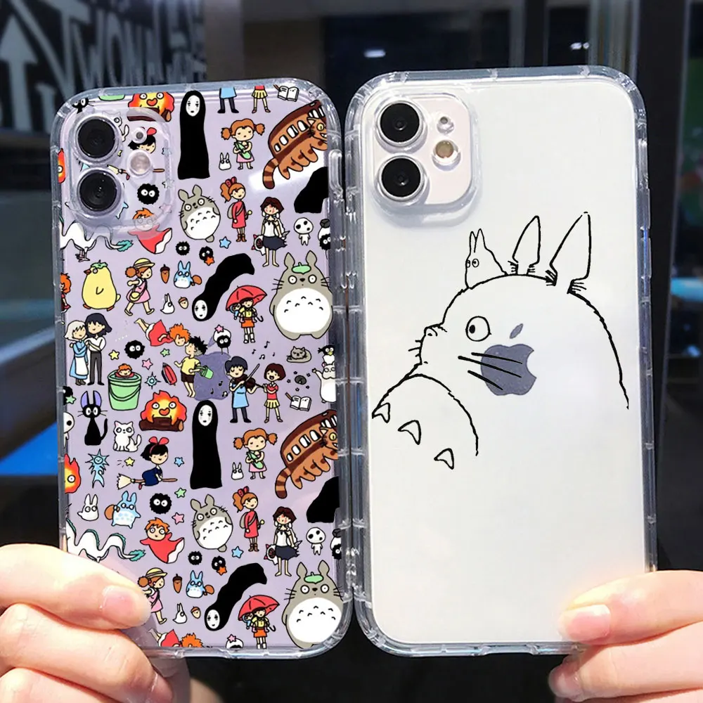 Classic Japan Anime Totoro Phone Case For iPhone 12 PRO13 PRO XR 6S 6 8 7 Plus X XS MAX Silicone TPU cover for iPhone 11 pro MAX