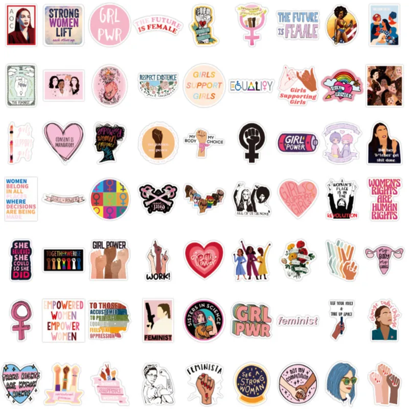 103050100pcs new feminist graffiti speech gift stickers phone snowboard laptop luggage fridge guitar toys waterproof kids free global shipping