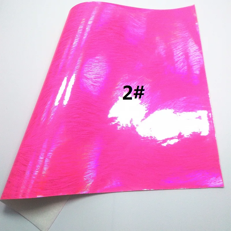 Розовая блестящая ткань Гладкая лакированная искусственная кожа синтетическая