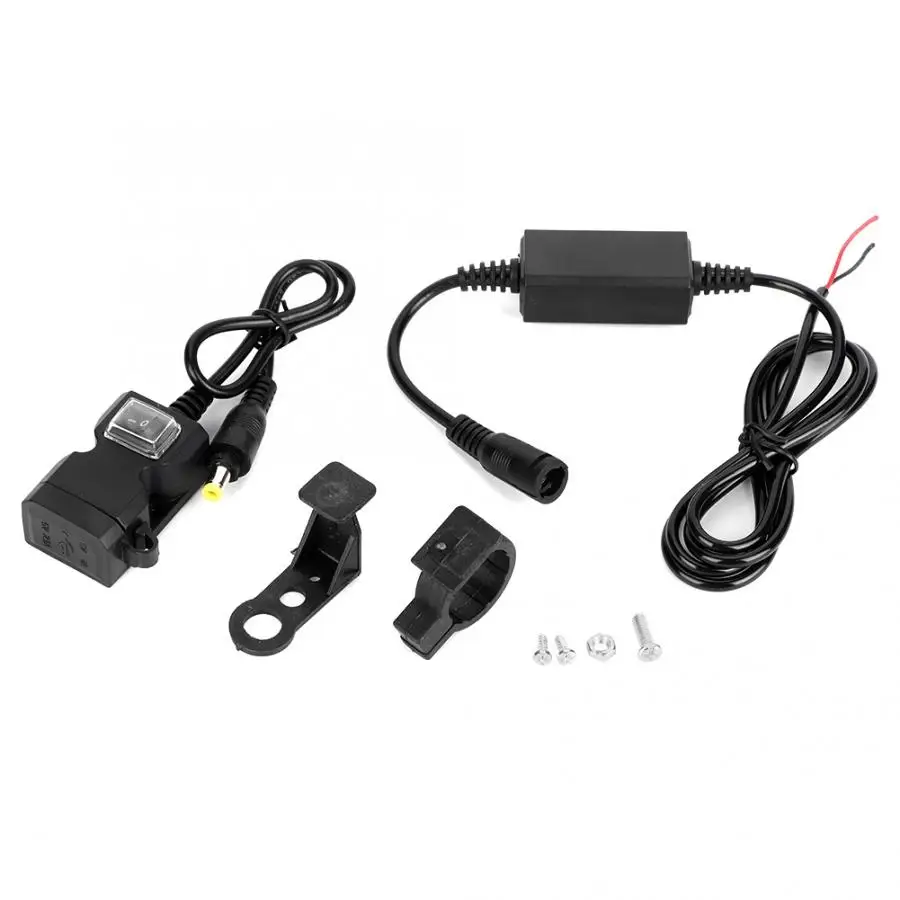 12 V-24 V мотоциклов быстро Зарядное устройство TF Micro SD мобильный телефон Dual USB