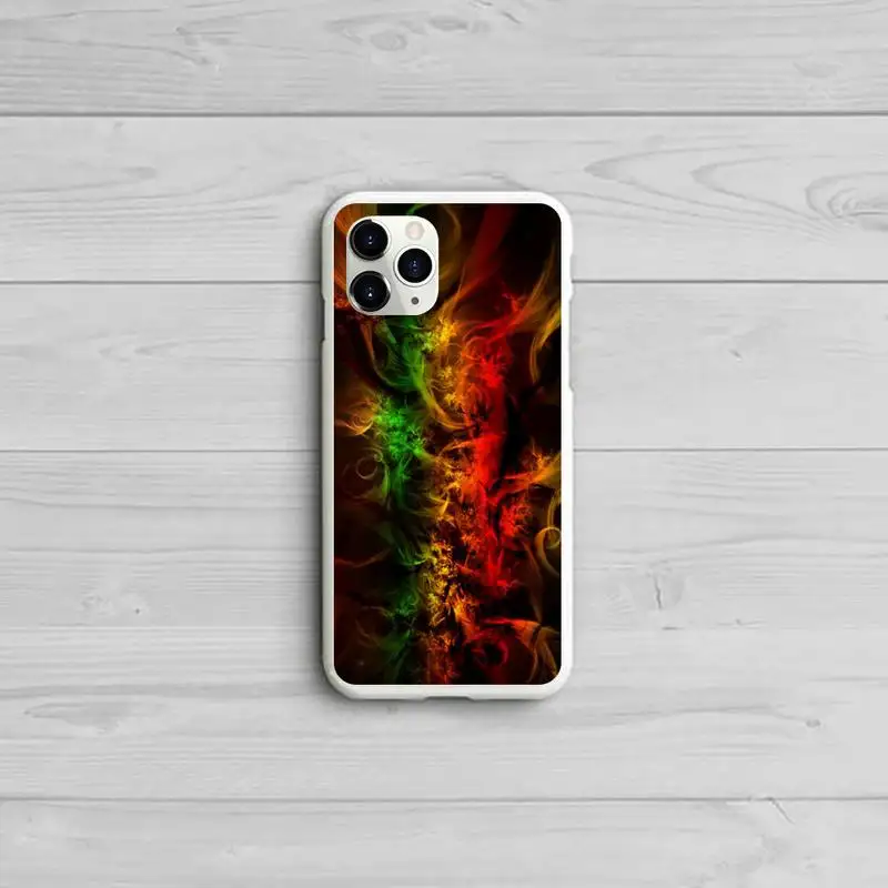 

Aesthetic colorful flame Phone Case Candy Color White for iPhone 11 pro XS MAX 8 7 6 6S Plus X 5S SE 2020 XR