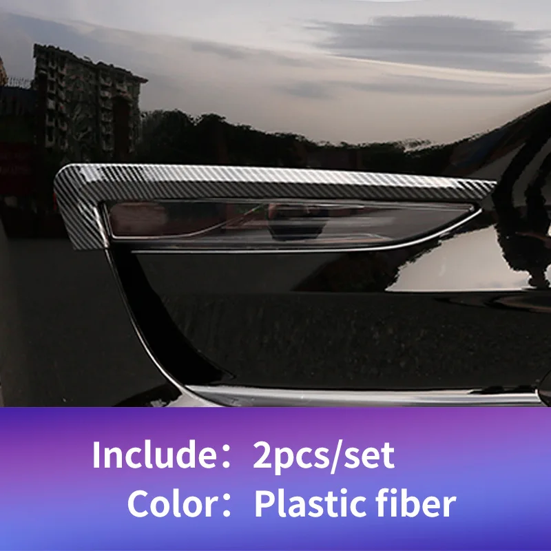 steel fiber 1pcs Передние фары для tesla модель 3 аксессуары/автомобильные аксессуары модель 3 tesla три tesla модель 3 карбон/аксессуары - Название цвета: steel fiber 1pcs