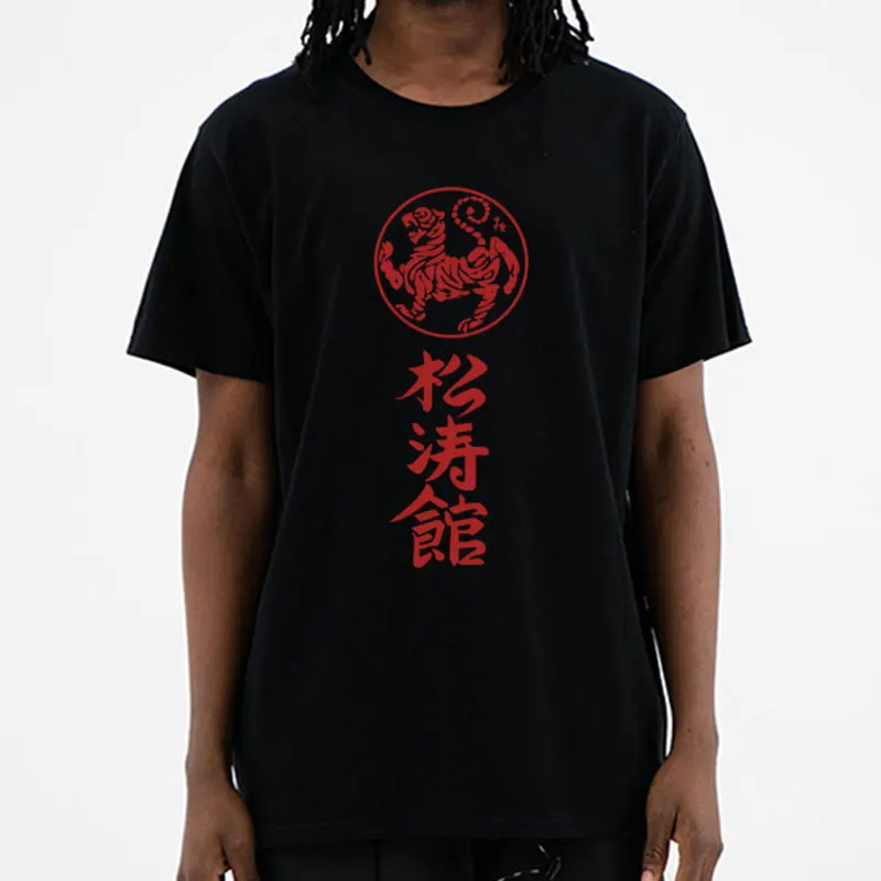 

Mans Summer Style Fashion Kanji Shotokan Karate T Shirts Men Cotton Short Sleeve T-shirt Shotokan Tiger Printed Tops Tees