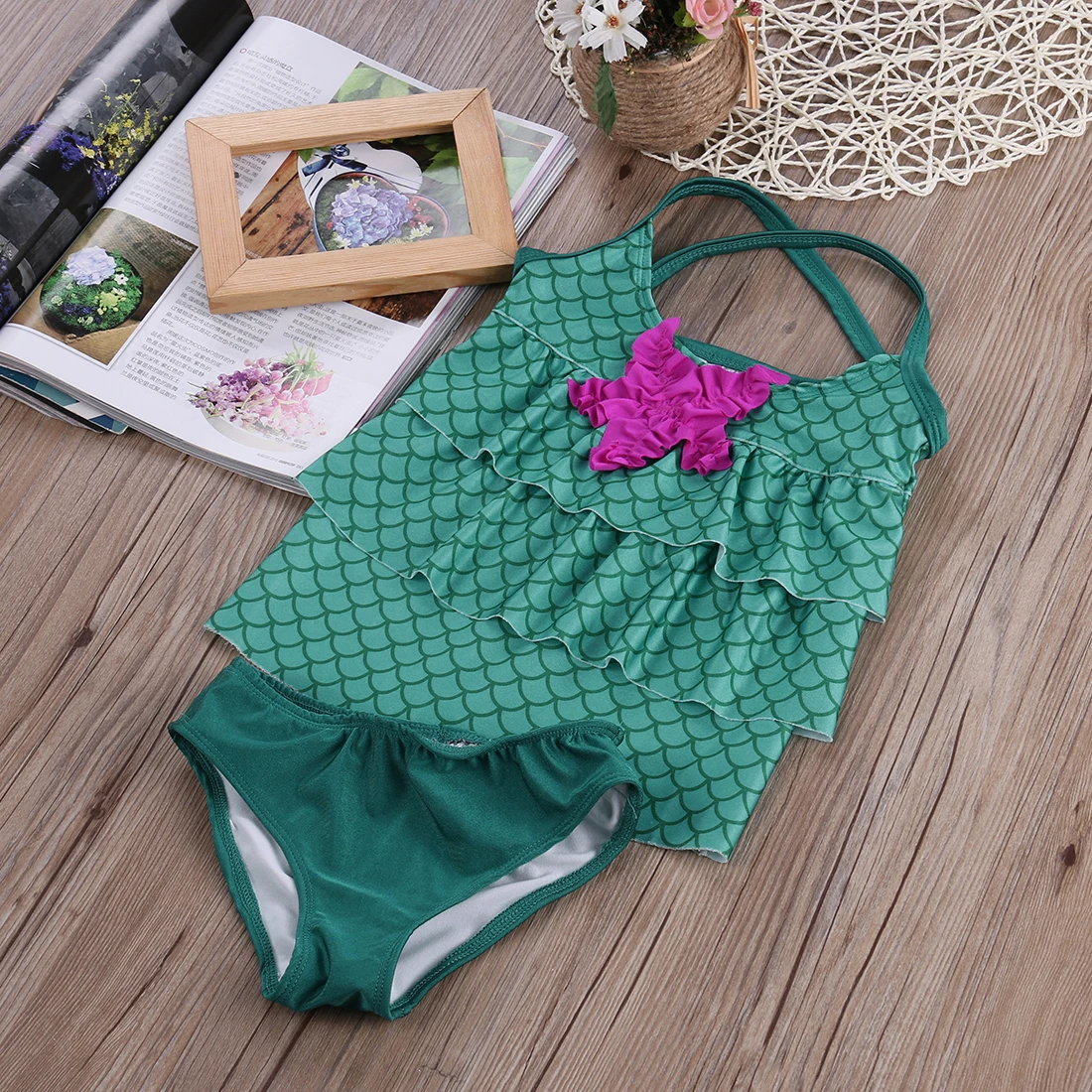 Купальник-бикини с лямкой на шее для маленьких девочек | Спорт и развлечения