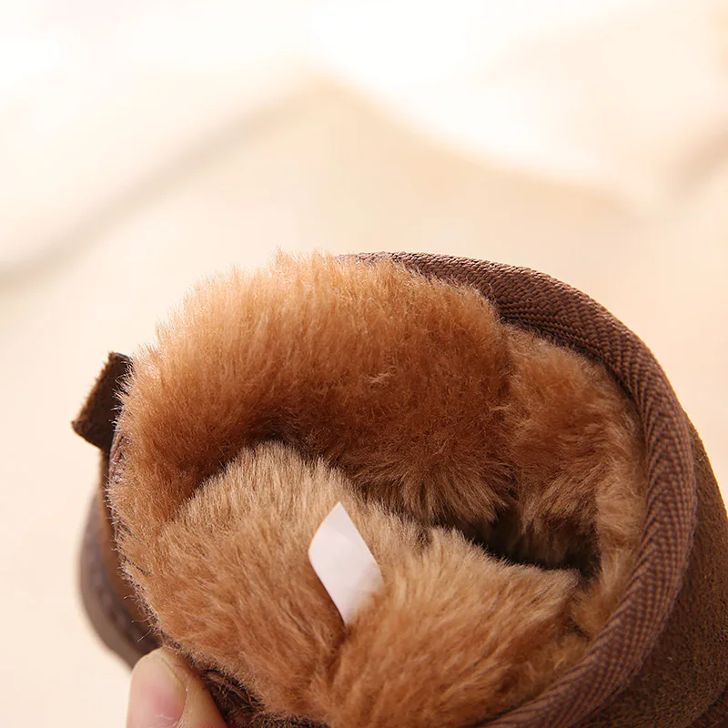 CUZULLAA/детская обувь для малышей Теплые зимние ботинки детей Плюшевые с толстой