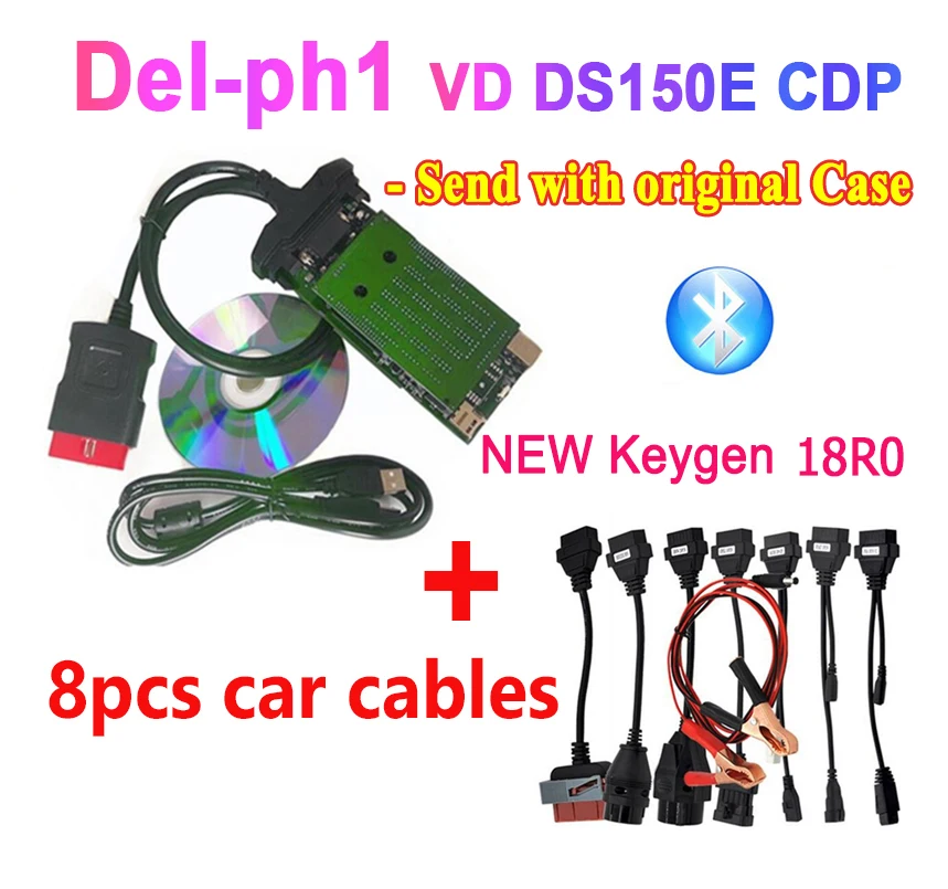 Новинка 2021 года Keygen VCI VD DS150E Cdp Bluetooth 2018 R0/2017.R3 диагностические инструменты для