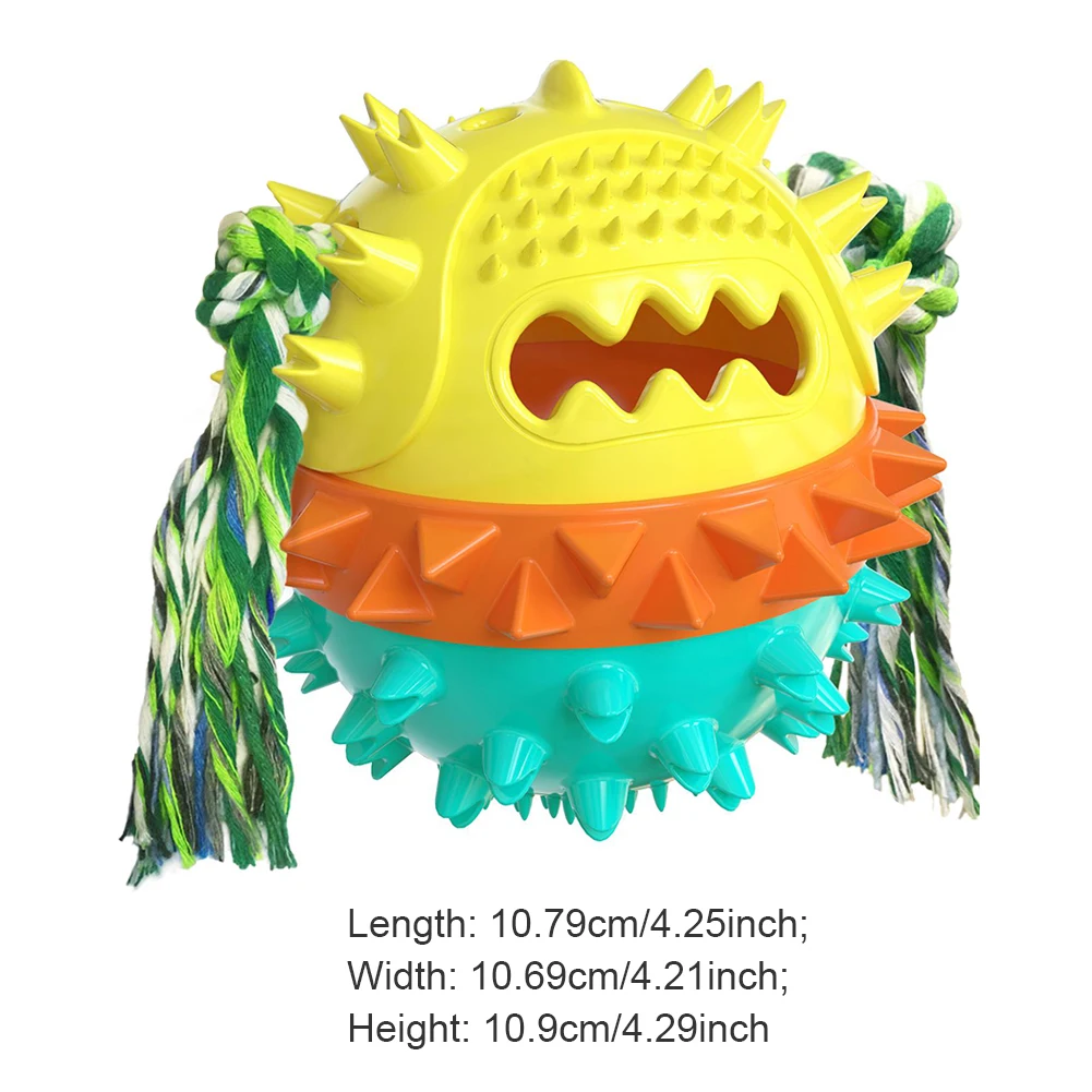 

Pet Dog Toy Interactive Rubber Balls Pet Dog Cat Puppy Chew Toys Ball Teeth Chew Toys Tooth Cleaning Balls Food Interactive Ball