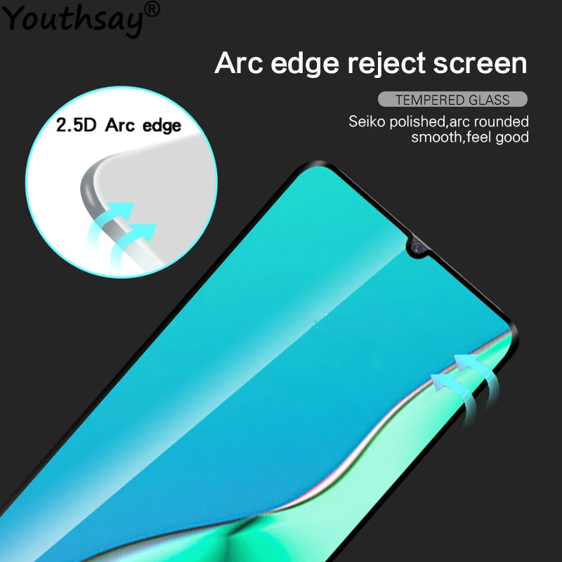 Protector de pantalla de tel&eacute;fono con pegamento completo para OPPO A11x, pel&iacute;cula de vidrio para OPPO A11x, vidrio de 6,5 pulgadas, Youthsay, 2 piezas-1