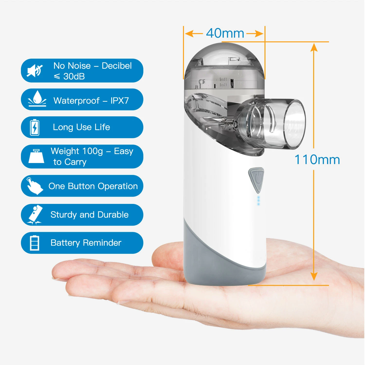 JYouCare Mesh Nebulizer Medical Portable Atomizer Rechargeable Inhaler Silent Waterproof inalador for kids nebulizador portatil | Красота и