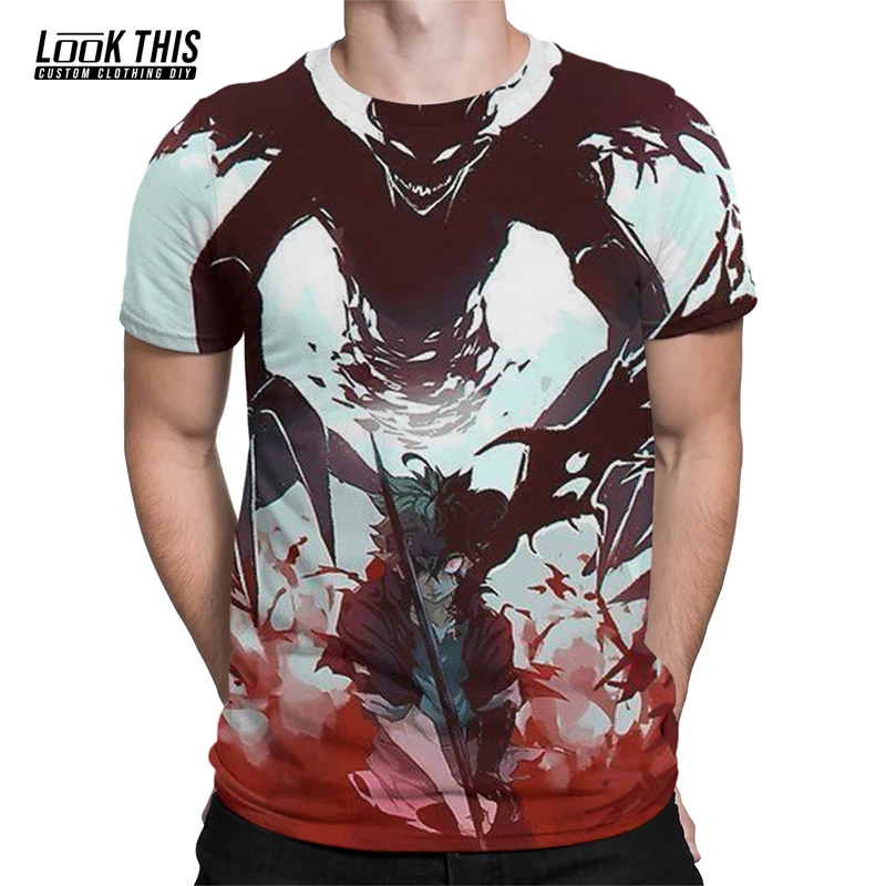 

Japanese Manga Black Clover 3d Print Men's Oversized T-shirt Short Sleeve Tees Tops Male Harajuku Anime Unisex Summer T-shirts