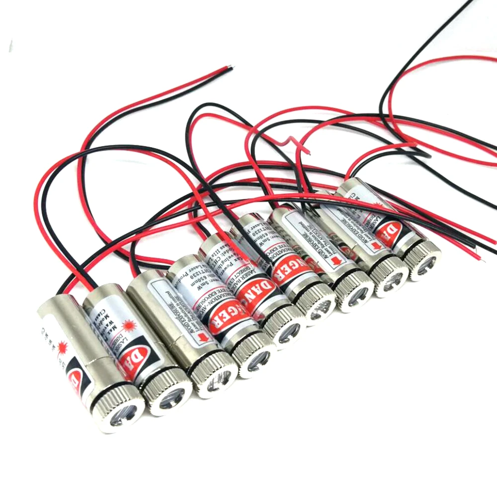 

9pcs Adjustable 650nm 5mw Red Point Laser Diode Module Aligment Positioning Lights Focus Dot 12x30mm