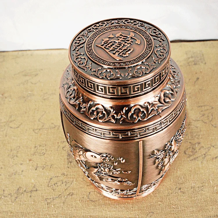 

New High-end Carved Coffee Tea Canister Living Room Dining Room Decoration Tea Cans