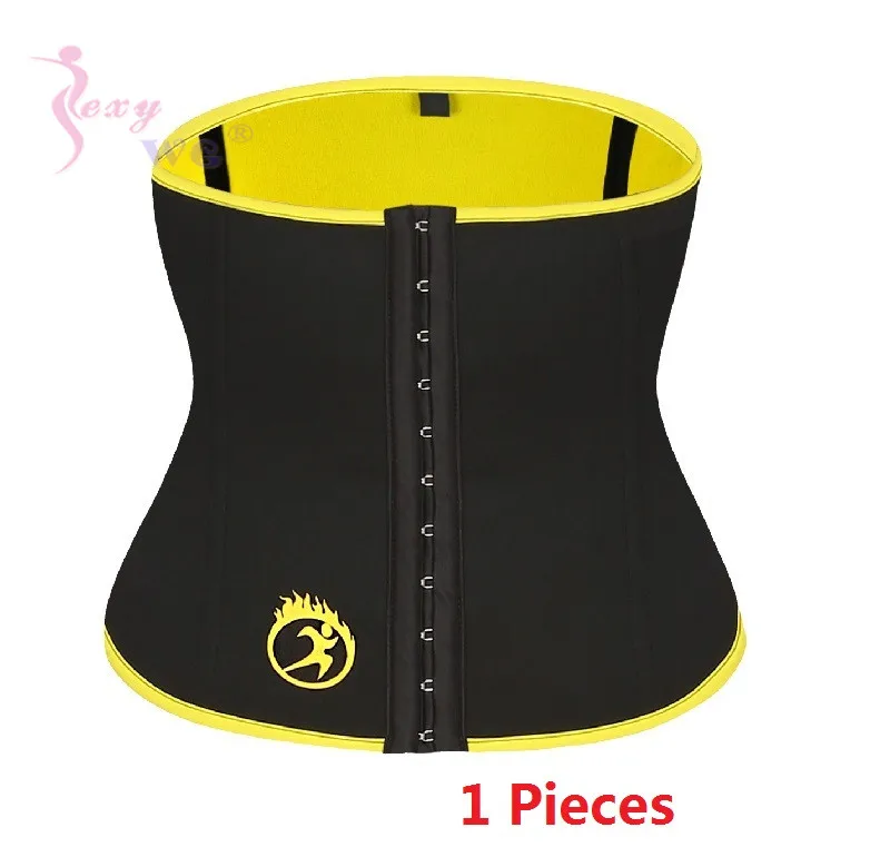 black 1 piece SEXYWG Корректирующее женское неопреновое Корректирующее белье для сауны, спортивный топ, пояс для похудения, нижнее белье Fajas - Цвет: black 1 piece