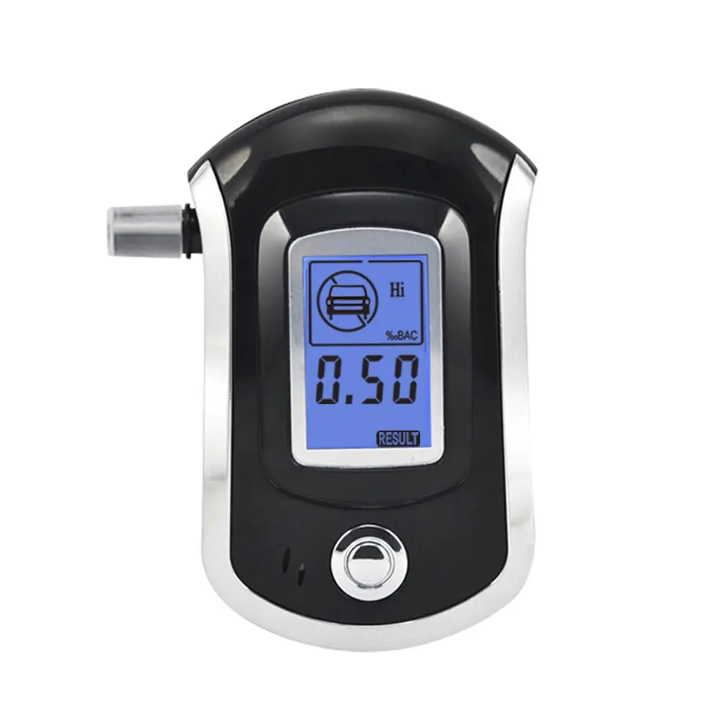 

AT-6000 Alcohol Detector Digital LCD Screen Battery Power Hand-Hold Professional BAC Tracker with 5 Mouthpieces