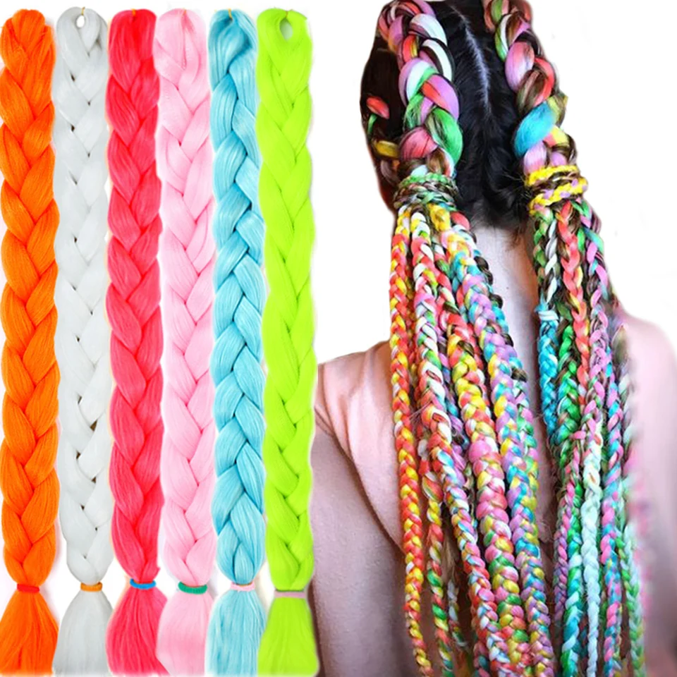 Синтетический Jumbo плетение волос 165 г/упак. крючком накладные волосы в косичках