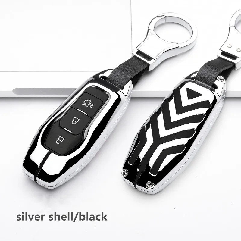 

Zinc Alloy Car Key Case Cover For Ford Focus Mondeo Mk4 MK3 MK5 Ranger S C Max Explorer 5 Fiesta ST F15 Mustang Auto Accessories