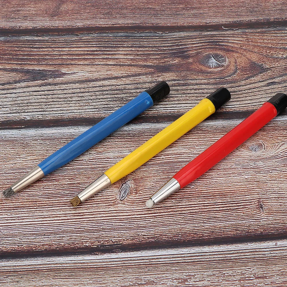 3 шт./компл. ручка для удаления ржавчины из стекловолокна латунь сталь инструмент