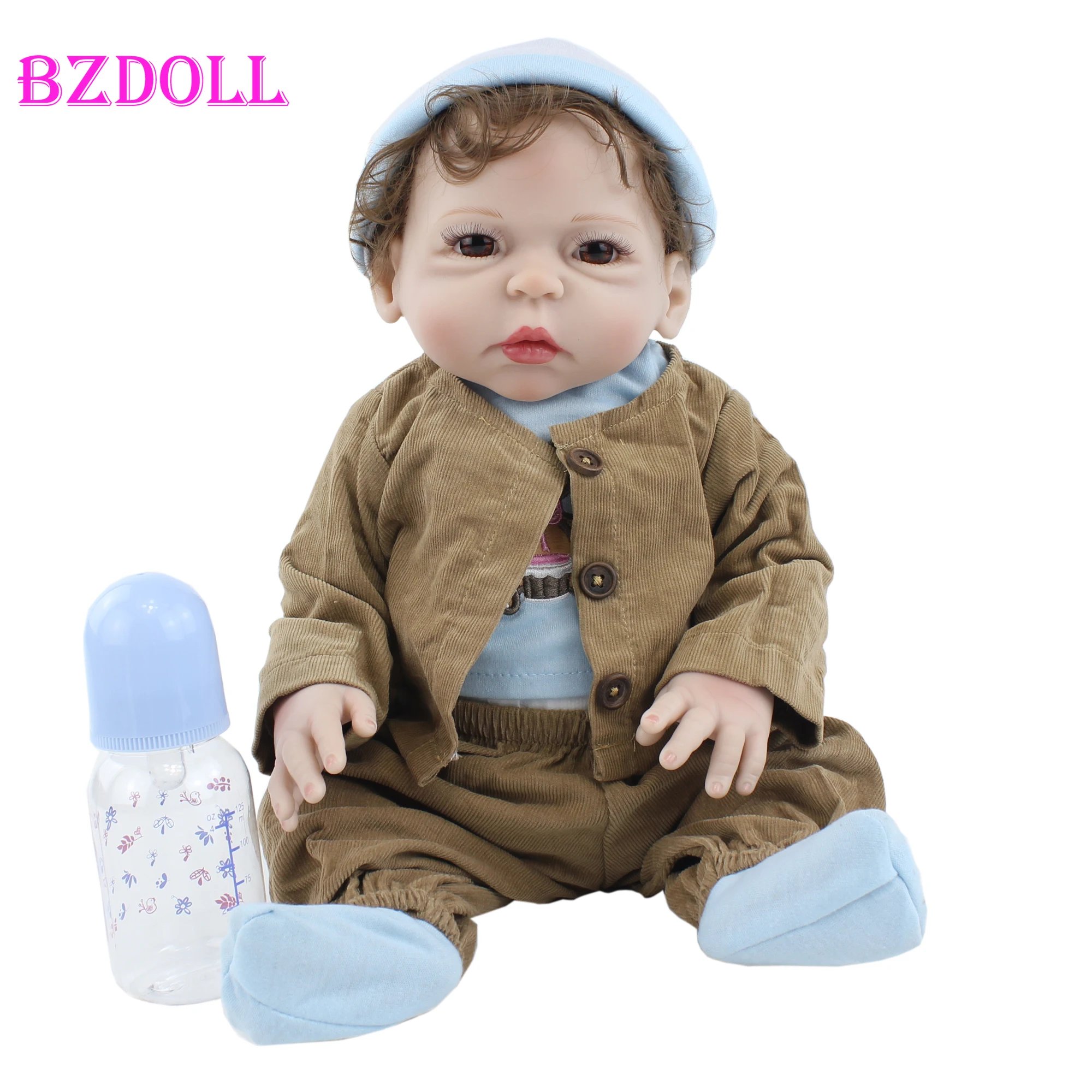Кукла BZDOLL силиконовая новорожденная 19 дюймов кукла мальчик подходит для