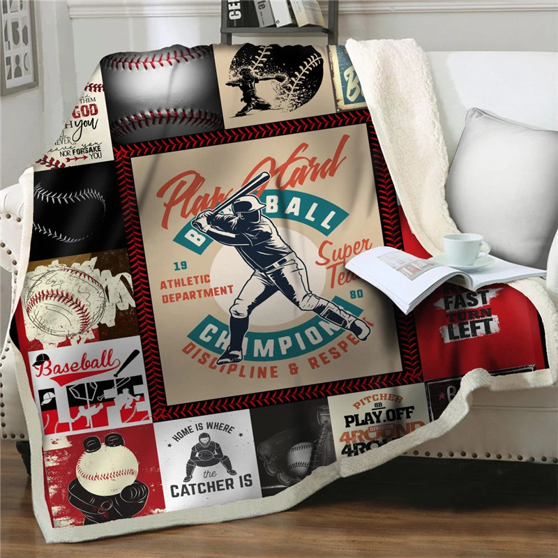 

Baseball 3D Print Kids Blanket for Beds Sofa Quilt Throw Blanket Travel Picnic Office Nap Blanket Teens Student Weighted Blanket