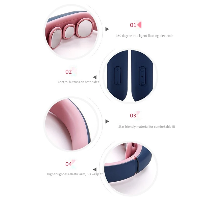 

ligent 3 Head Cervical Massager Pulse Back Neck Massager Far Infrared Heating Health Care Relax