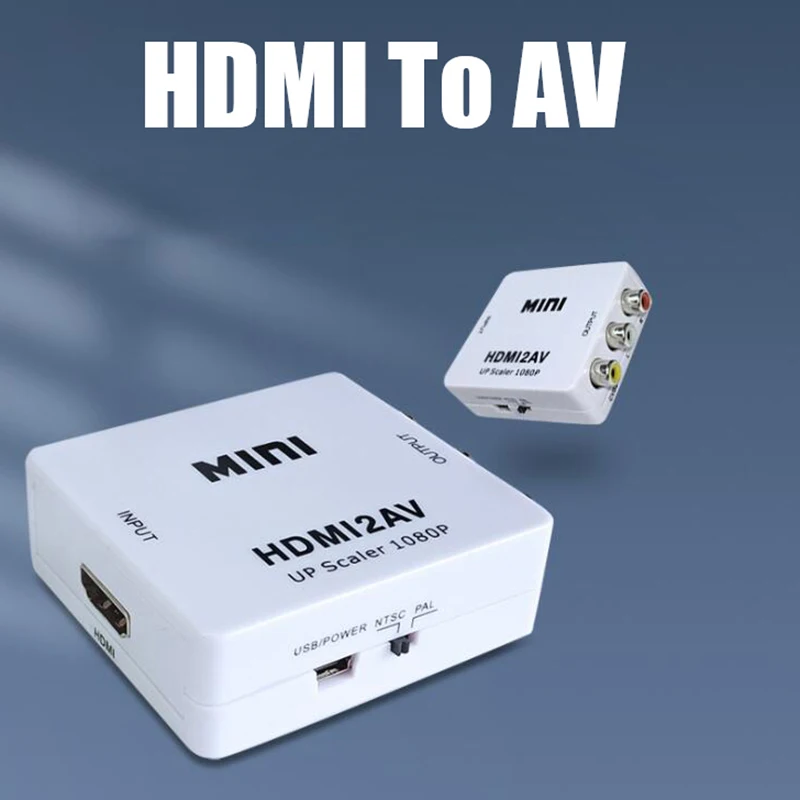 1 шт. преобразователь HDMI в RCA AV/CVSB L/R 1080P видео аудио коробка AV|Компьютерные кабели и