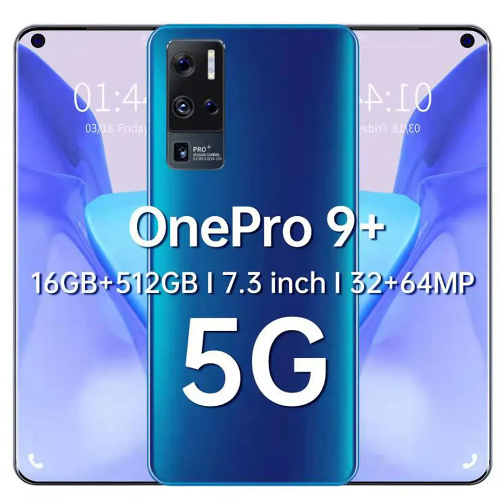 

Global Version OnePro 9+ 5G Smartphone MTK6893 Deca Core 8+512GB 7.3Inch 32+64MP HD Camera 6800mAh 4G Network Mobile Cell Phone