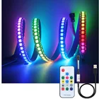 Светодиодная лента RGB WS2812 WS2812B, адресная Пиксельная USB-лента с 14 клавишами, пульт дистанционного управления для телевизора, подсветки шкафа, 5 в постоянного тока, 1-5 м