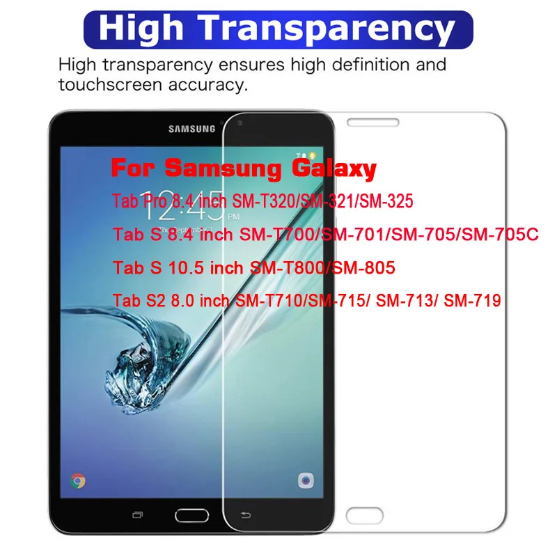 For Samsung Galaxy Tab S S2 8.4 10.5 8 inch SM-T700 T800 T710 Screen Protector for Pro T320 T325 Tempered glass | Компьютеры и офис