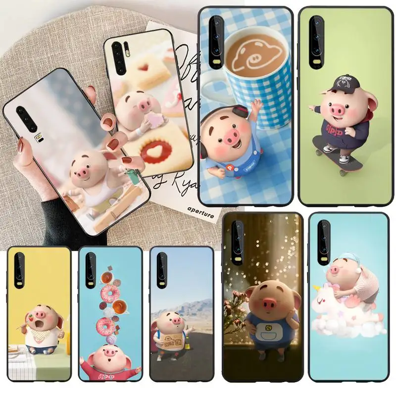 Роскошный Уникальный дизайнерский чехол для телефона PENGHUWAN Pig little fart Huawei P30 P20 P10 P9
