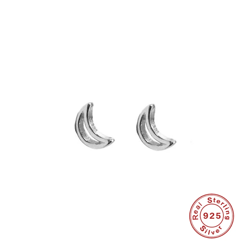 Женские серьги из стерлингового серебра 925 пробы свадебные со звездой и луной для
