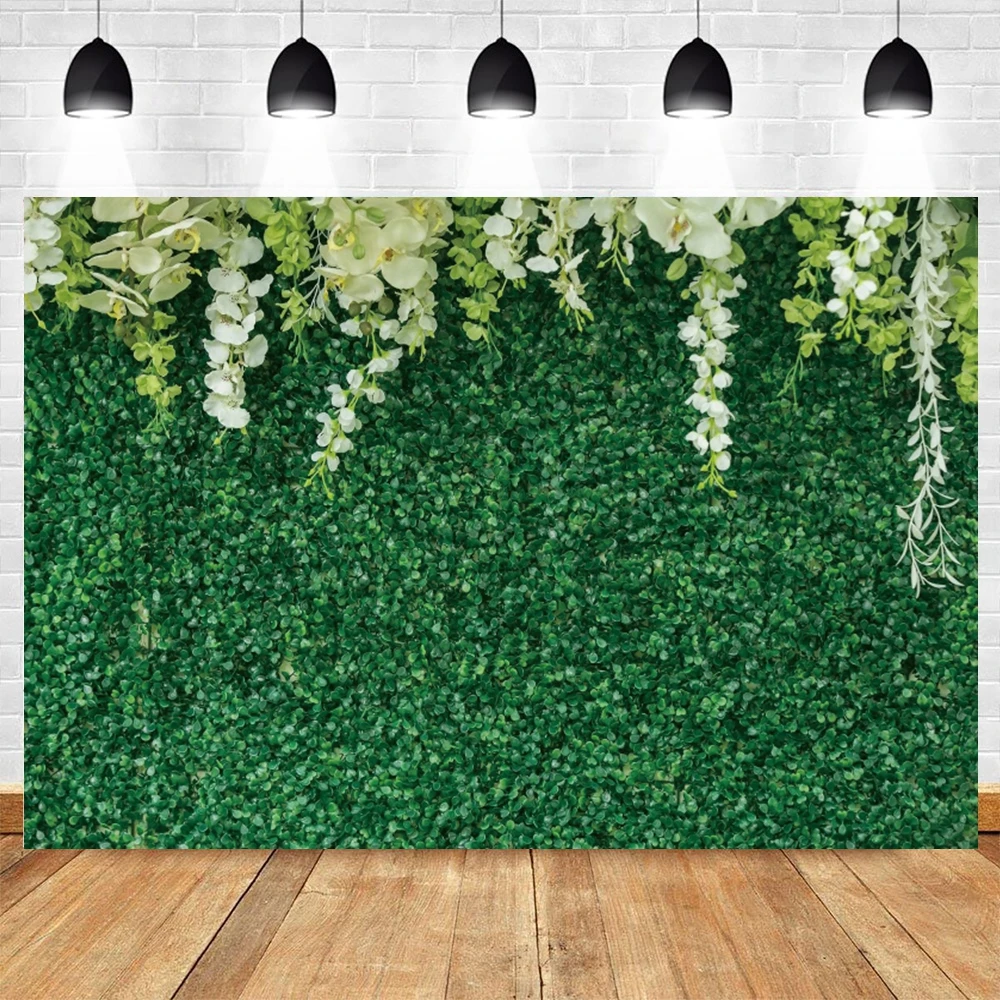 

Green Grass Flower Wedding Baby Birthday Backdrop Photography Vinyl Photographic Background Photophone Photo Studio Shoot