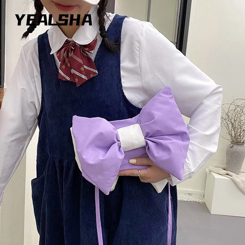 

Double Bread Soft Bow Bag Cute Girl Heart 2021 New Bag Small Shoulder Bag Mobile Phone Bag