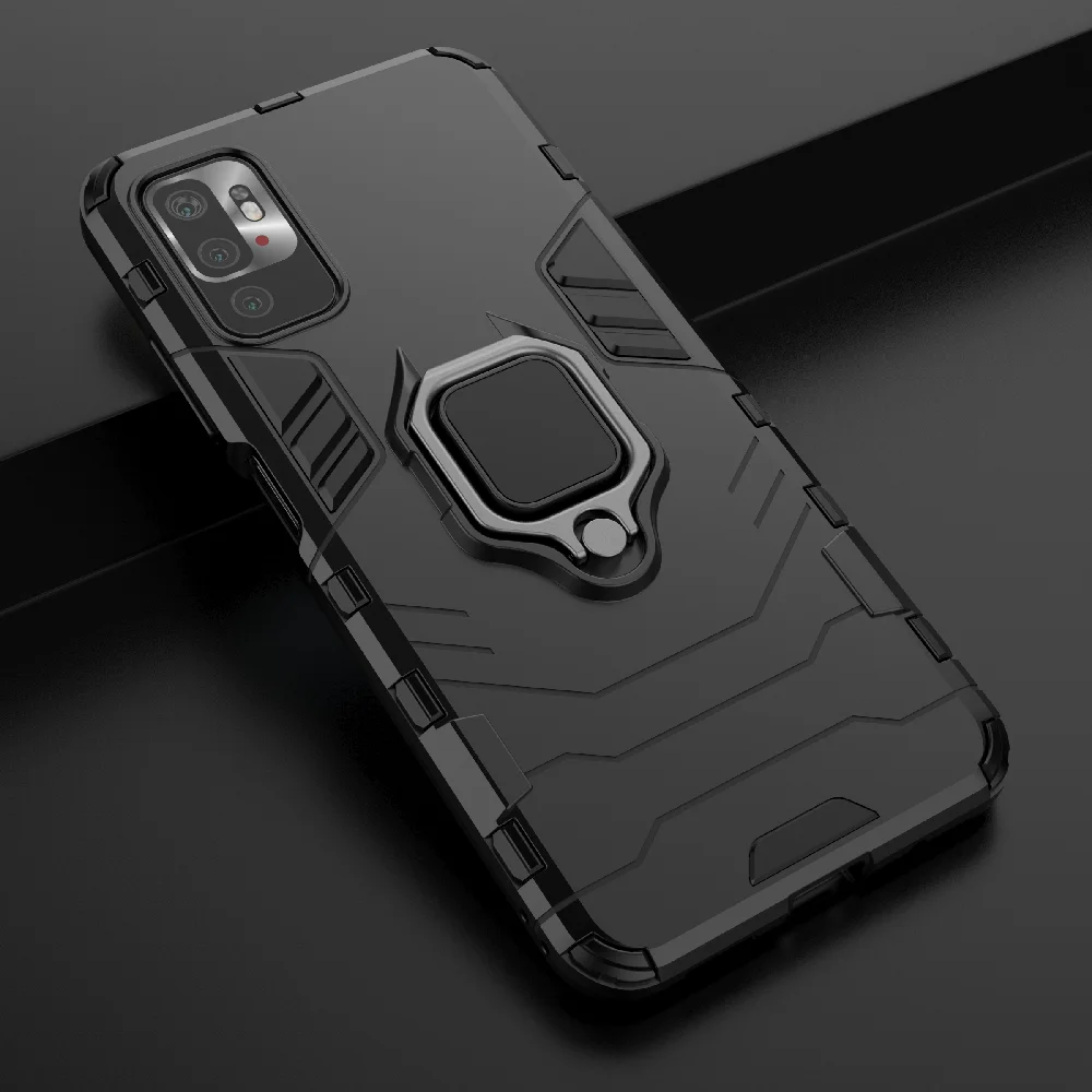 for xiaomi poco m3 pro case cover for xiaomi poco m3 pro 5g cover finger ring kickstand protective phone shell hard armor capa free global shipping