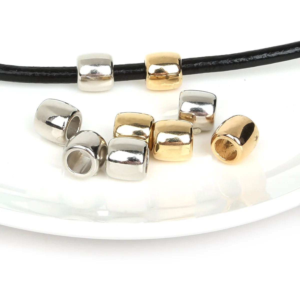 

Пластиковые бусины с большим отверстием, 30 шт./лот, 11 мм, цвета родий/золото, CCB, аксессуары для изготовления ювелирных изделий, браслетов, ожерелий своими руками