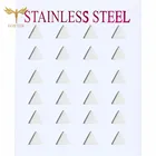 Простые классические треугольные серьги для мужчин и женщин, модные геометрические серьги-гвоздики, ювелирные изделия из нержавеющей стали, оптовая продажа, 12 пар  Комплект