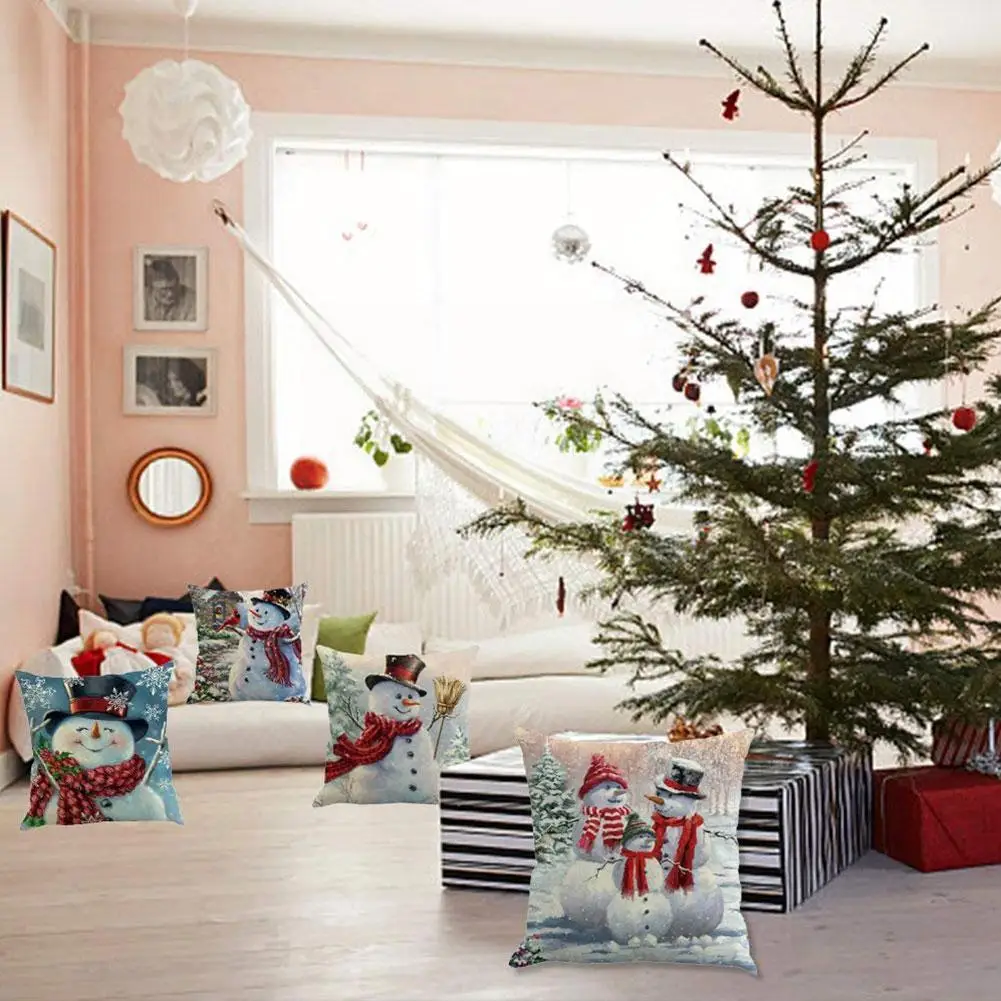 

Merry Christmas Cushion Cover Christmas Decorations For Home Cristmas Ornament Noel Xmas Decor Navidad Happy New Year Gifts G6M5