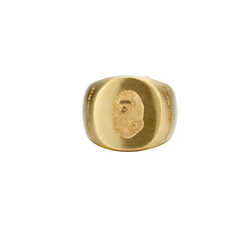 

High Quality Thick Titanium Steel Ape Head Men's Ring Fashion Rap Finger Ring Man's Ring