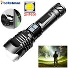 XHP100 светодиодный фонарик тактический фонарик USB Перезаряжаемые фонарь XHP50 светодиодный фонарик Водонепроницаемый фонарь