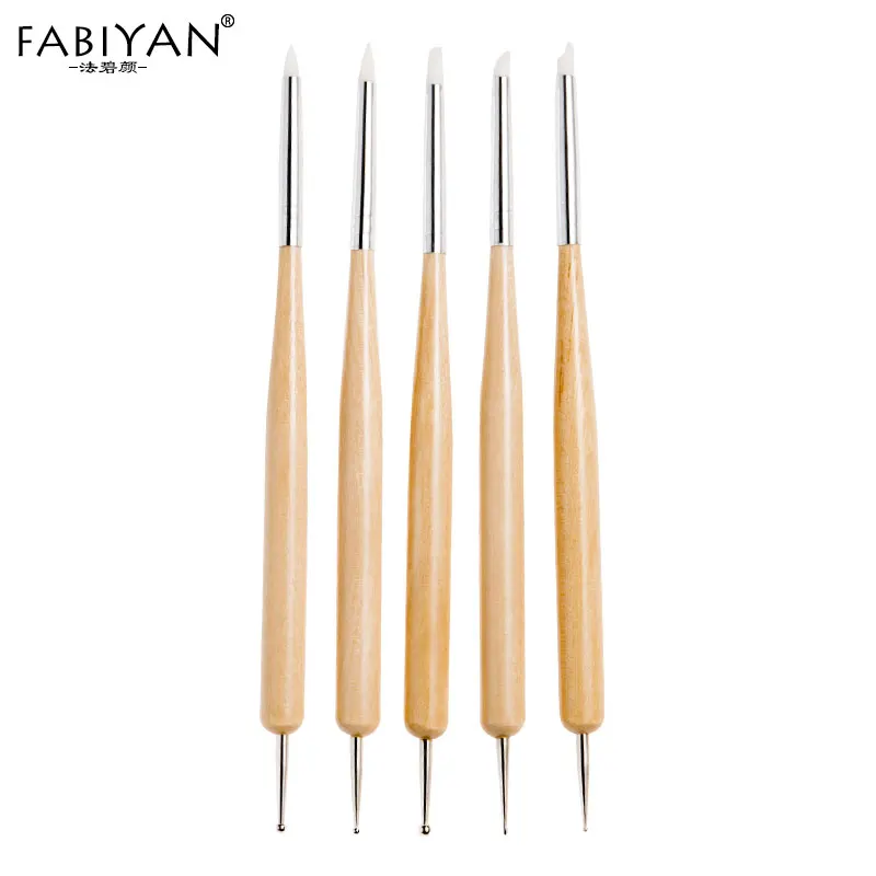 5 шт. Силиконовые кисти для маникюра с тиснением|Кисти ногтей| |