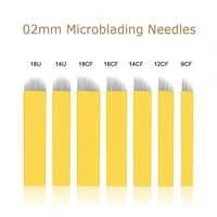 100pcs microblading needles hard tattoo needle 1214cf18u for 3d embroidery pernement makeup eyebrow pen machine