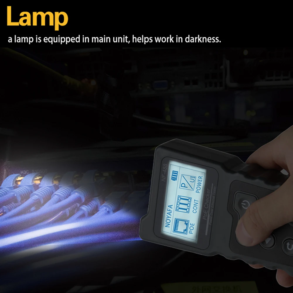 Многофункциональный сетевой кабельный тестер с портом POE Тестер Напряжения тока