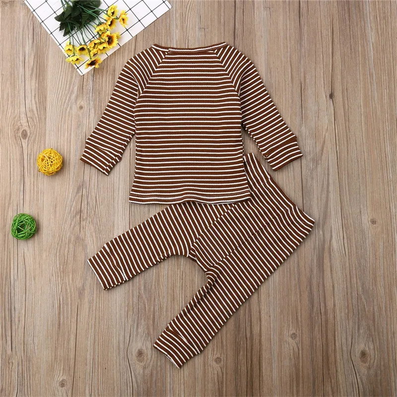 

CANIS new fashion casual 2PCS Soft Cotton Newborn Infant Baby clothing unisex Boys Girls Clothes cotton Tops Pants Outfits Sets