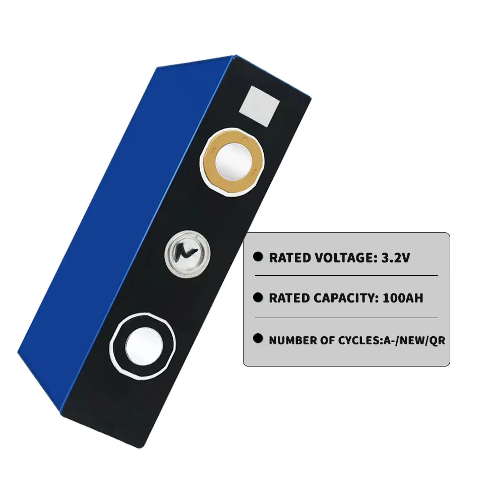 

3.2V 100Ah Battery 3.2V LiFePO4 Battery Pack Large Capacity for DIY 12V 24V 48V Electric Car RV Solar Energy Storage System
