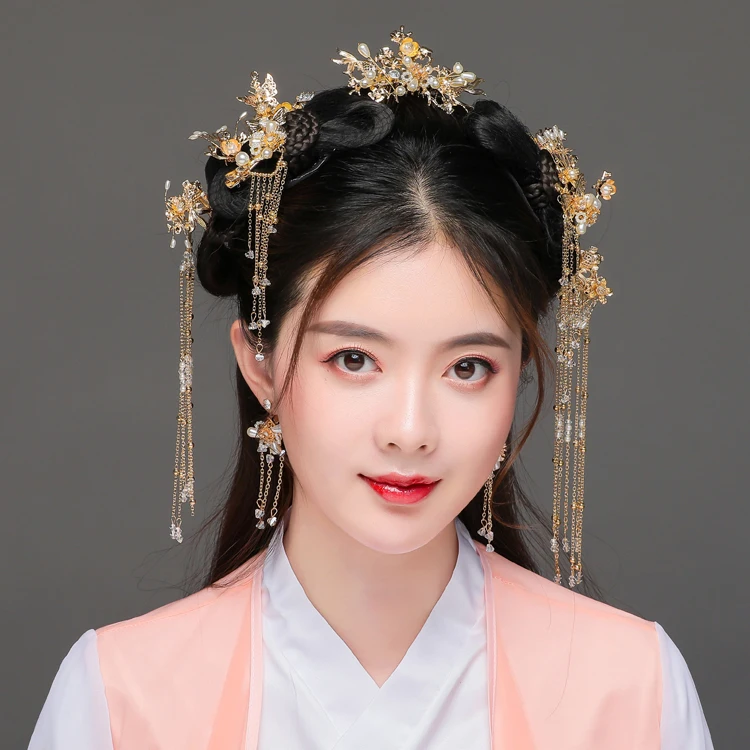 Hanfu костюм повязка на голову Женские аксессуары для волос женская шпилька Kanzashi