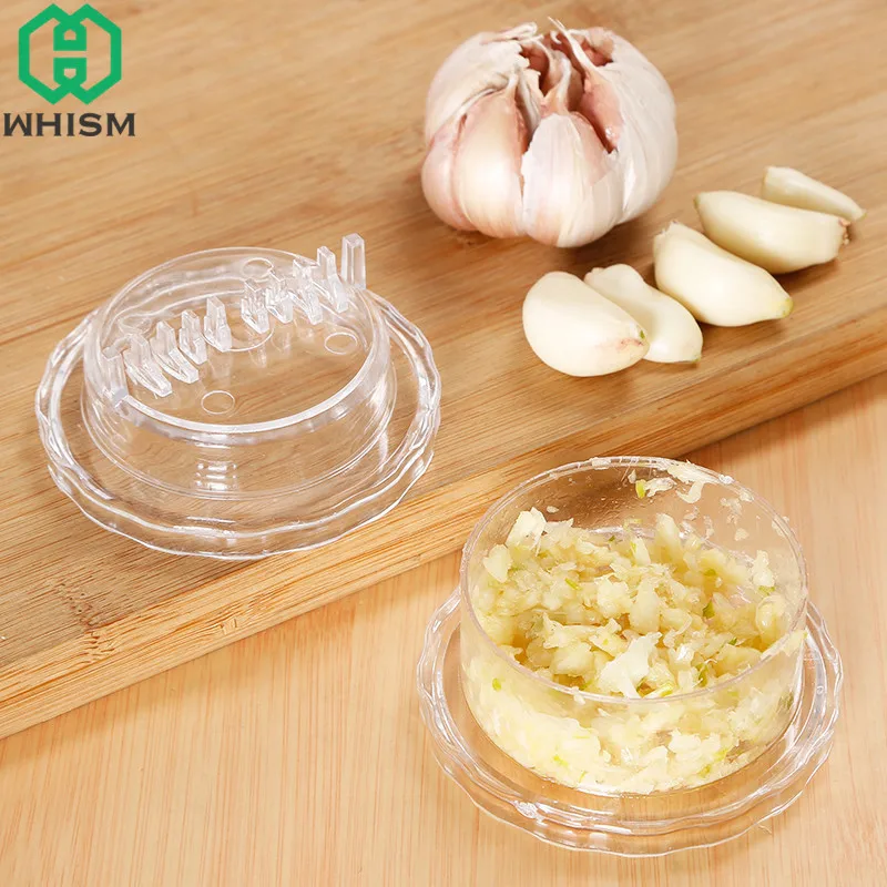 

2pcs Garlic Twister Plastic Press Garlic Gadget for Ginger Herb Nuts Garlic Press Kitchen Mincer and Grinder Easy To Clean Tool