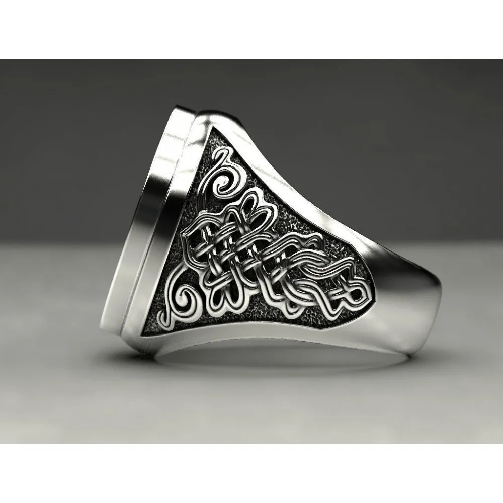 2021 Fashion Vintage Engraving Knight Pattern Rings Punk Hip Hop Unisex Women Men Metal Ancient Rome | Украшения и аксессуары